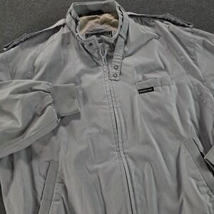Members Only Gray Bomber Jacket XL Zip Front Retro Classic Jacket